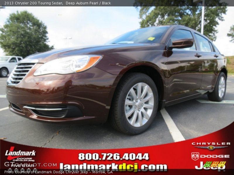 Deep Auburn Pearl / Black 2013 Chrysler 200 Touring Sedan
