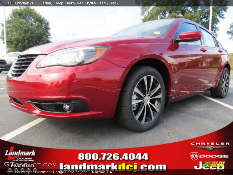 Deep Cherry Red Crystal Pearl / Black 2013 Chrysler 200 S Sedan