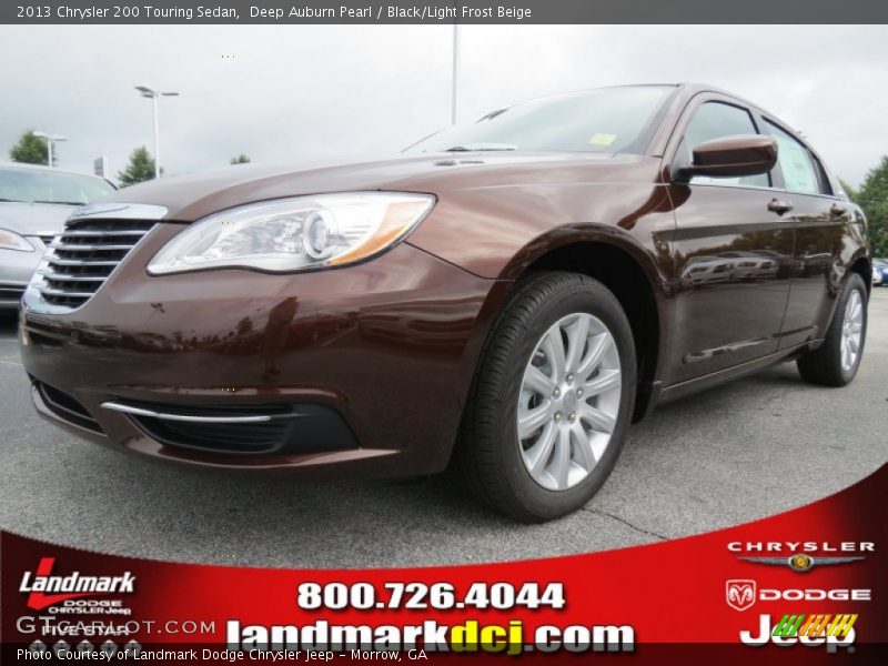 Deep Auburn Pearl / Black/Light Frost Beige 2013 Chrysler 200 Touring Sedan