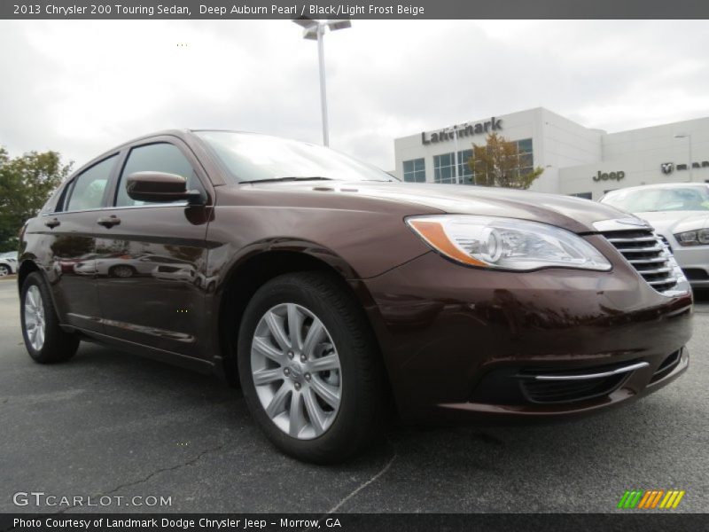 Deep Auburn Pearl / Black/Light Frost Beige 2013 Chrysler 200 Touring Sedan