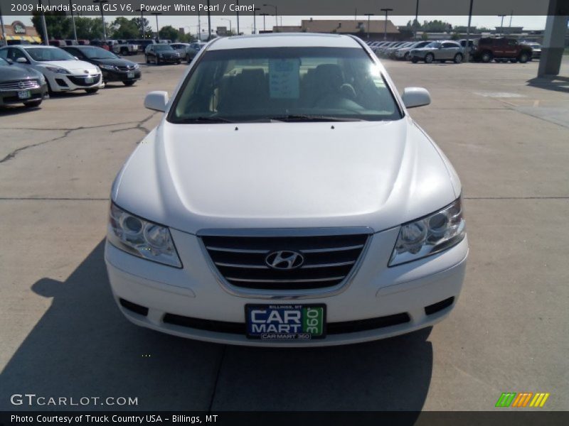 Powder White Pearl / Camel 2009 Hyundai Sonata GLS V6