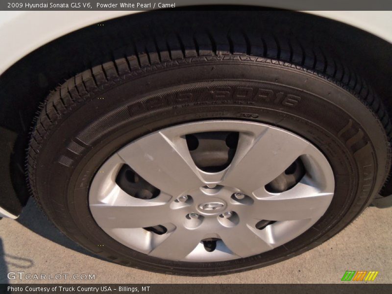 Powder White Pearl / Camel 2009 Hyundai Sonata GLS V6