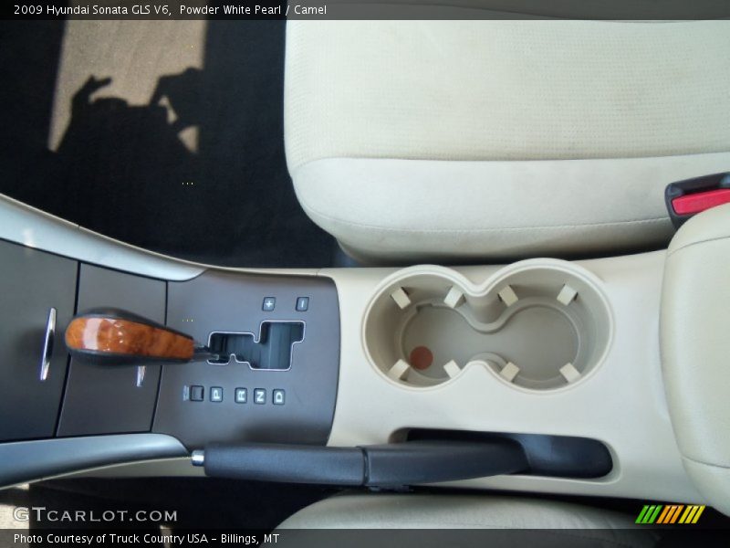 Powder White Pearl / Camel 2009 Hyundai Sonata GLS V6