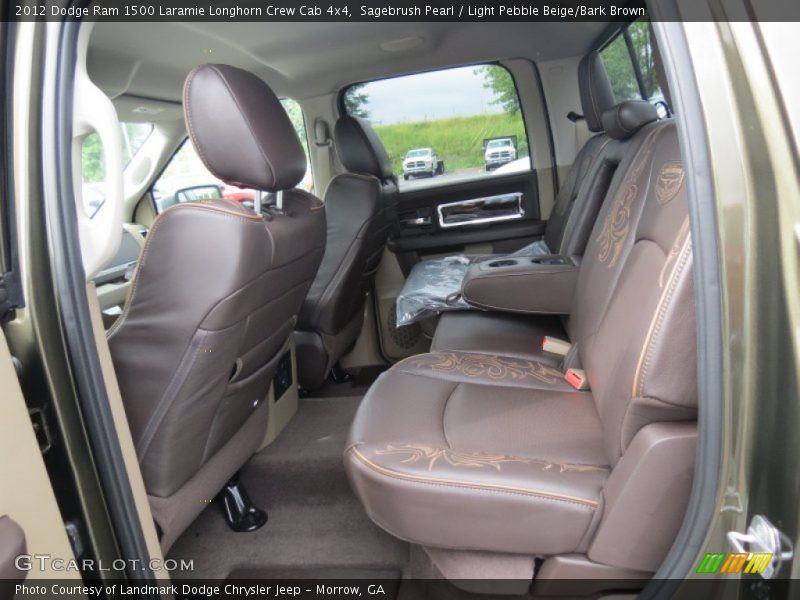 Rear Seat of 2012 Ram 1500 Laramie Longhorn Crew Cab 4x4