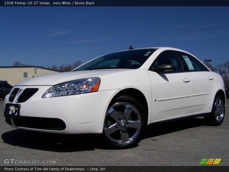 Ivory White / Ebony Black 2008 Pontiac G6 GT Sedan