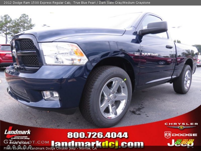 True Blue Pearl / Dark Slate Gray/Medium Graystone 2012 Dodge Ram 1500 Express Regular Cab