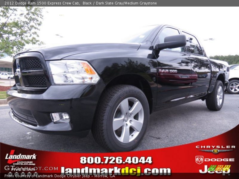 Black / Dark Slate Gray/Medium Graystone 2012 Dodge Ram 1500 Express Crew Cab