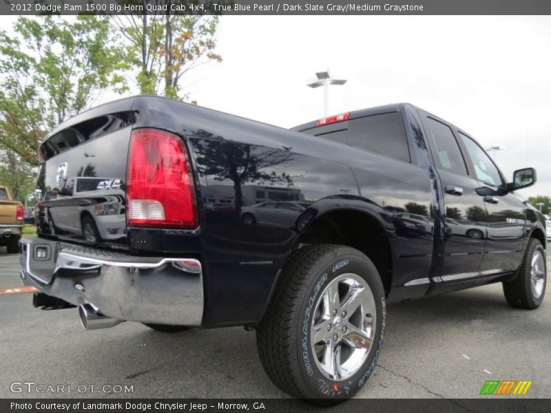 True Blue Pearl / Dark Slate Gray/Medium Graystone 2012 Dodge Ram 1500 Big Horn Quad Cab 4x4