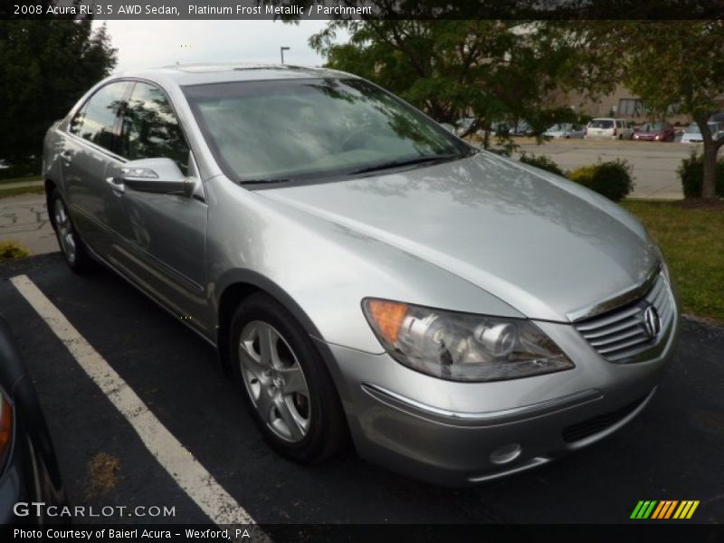 Platinum Frost Metallic / Parchment 2008 Acura RL 3.5 AWD Sedan