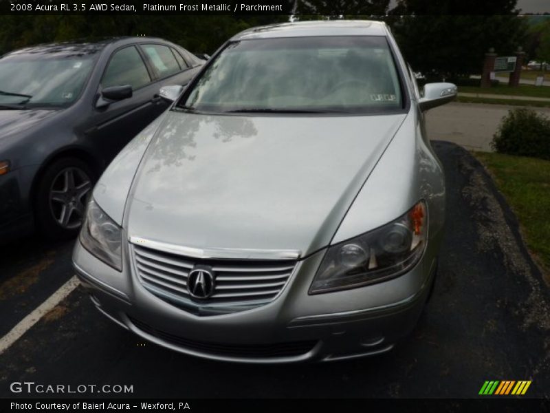 Platinum Frost Metallic / Parchment 2008 Acura RL 3.5 AWD Sedan