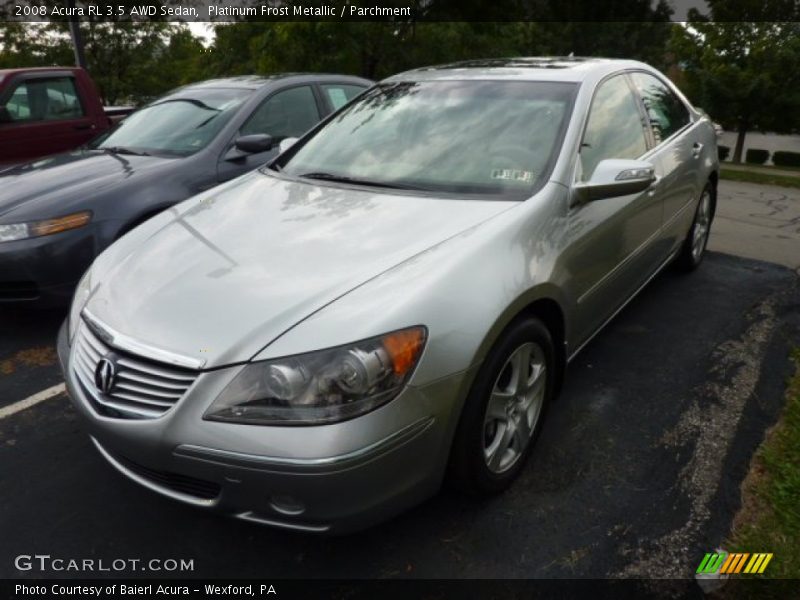 Platinum Frost Metallic / Parchment 2008 Acura RL 3.5 AWD Sedan