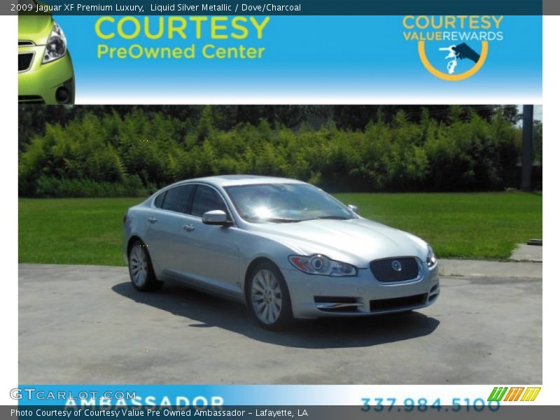 Liquid Silver Metallic / Dove/Charcoal 2009 Jaguar XF Premium Luxury