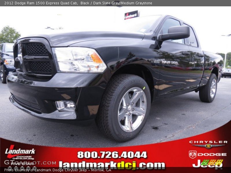 Black / Dark Slate Gray/Medium Graystone 2012 Dodge Ram 1500 Express Quad Cab
