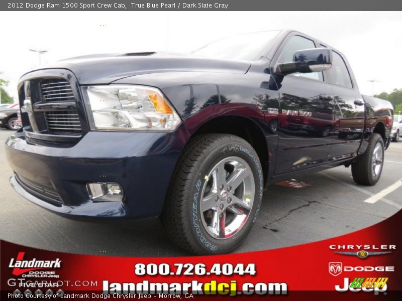 True Blue Pearl / Dark Slate Gray 2012 Dodge Ram 1500 Sport Crew Cab