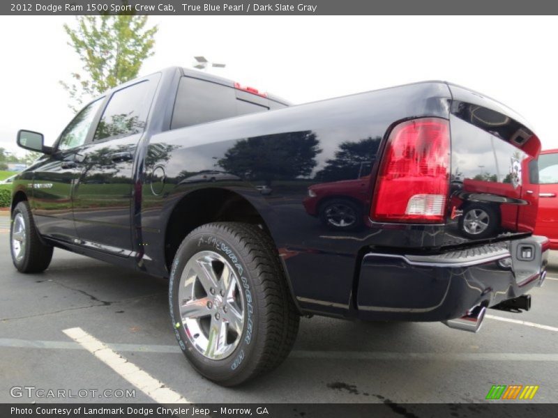 True Blue Pearl / Dark Slate Gray 2012 Dodge Ram 1500 Sport Crew Cab