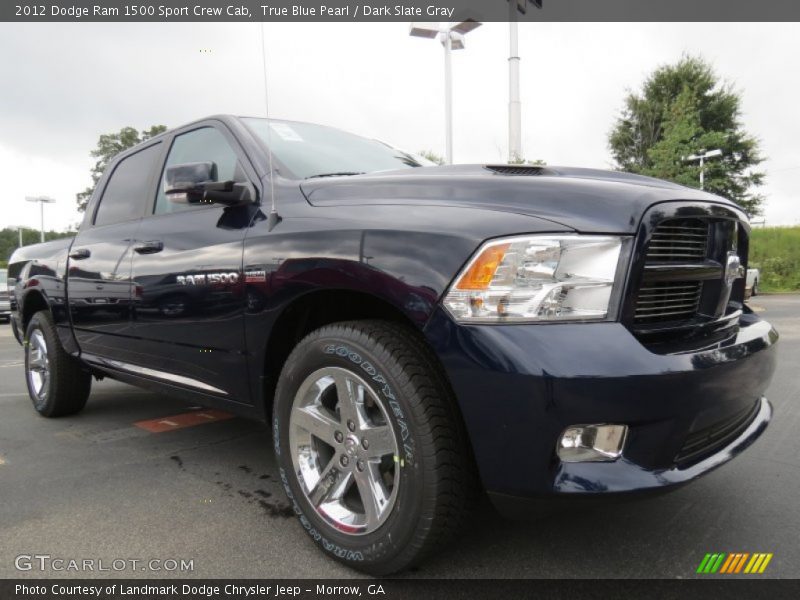 True Blue Pearl / Dark Slate Gray 2012 Dodge Ram 1500 Sport Crew Cab