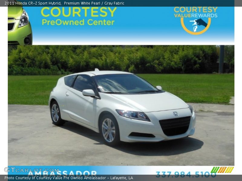Premium White Pearl / Gray Fabric 2011 Honda CR-Z Sport Hybrid