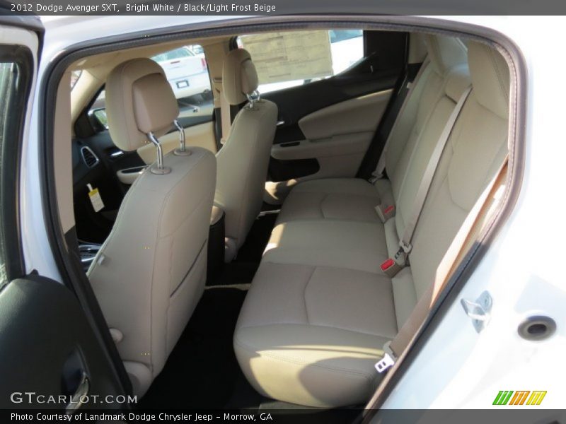 Bright White / Black/Light Frost Beige 2012 Dodge Avenger SXT