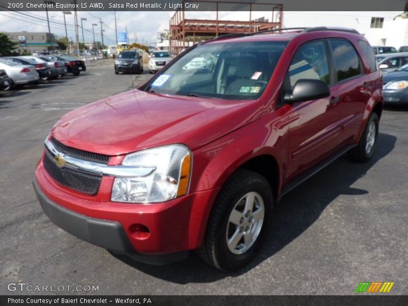Salsa Red Metallic / Light Gray 2005 Chevrolet Equinox LS AWD
