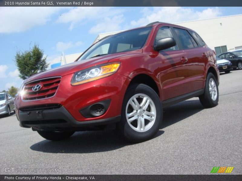 Venetian Red / Beige 2010 Hyundai Santa Fe GLS