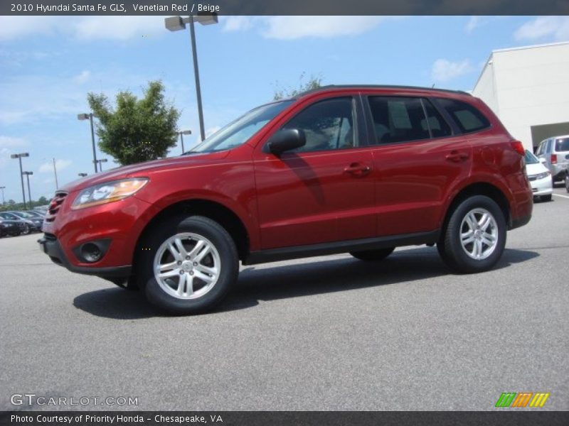Venetian Red / Beige 2010 Hyundai Santa Fe GLS