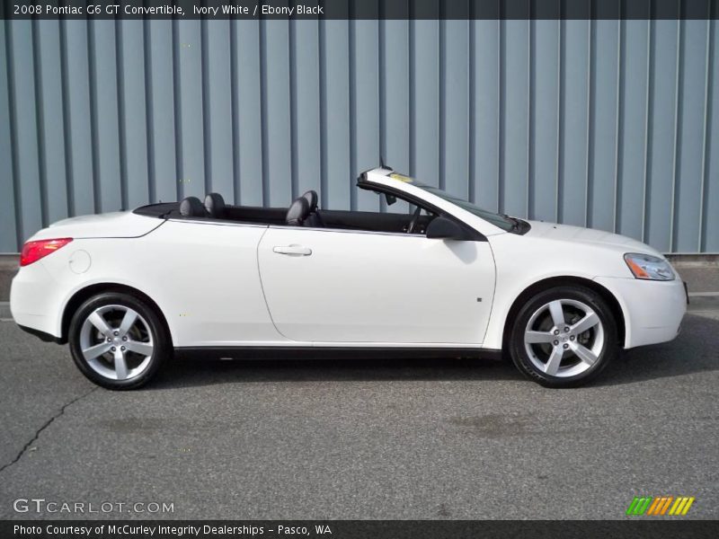 Ivory White / Ebony Black 2008 Pontiac G6 GT Convertible