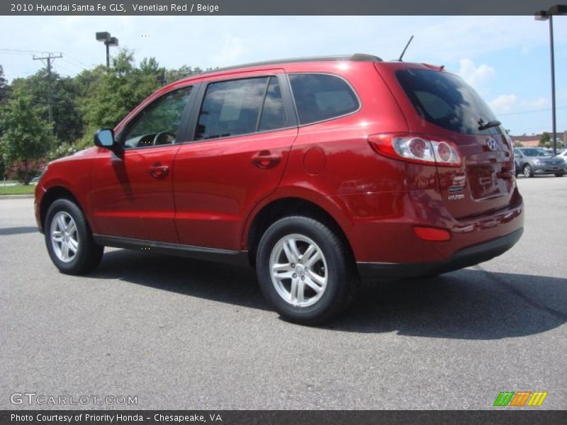 Venetian Red / Beige 2010 Hyundai Santa Fe GLS