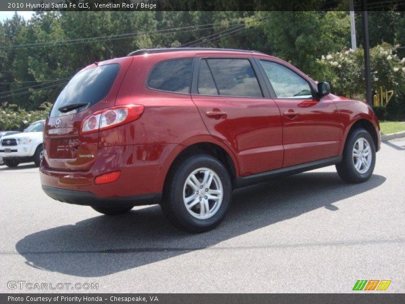 Venetian Red / Beige 2010 Hyundai Santa Fe GLS