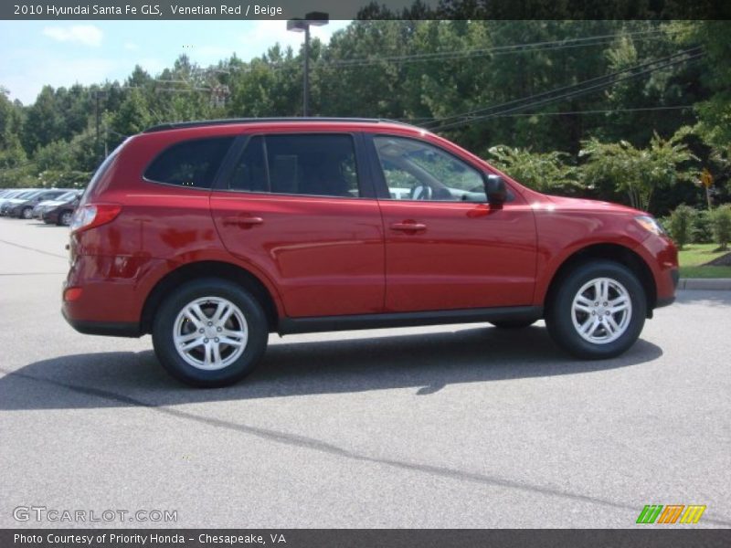 Venetian Red / Beige 2010 Hyundai Santa Fe GLS