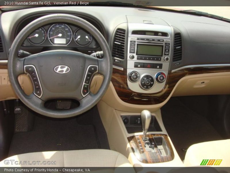 Venetian Red / Beige 2010 Hyundai Santa Fe GLS