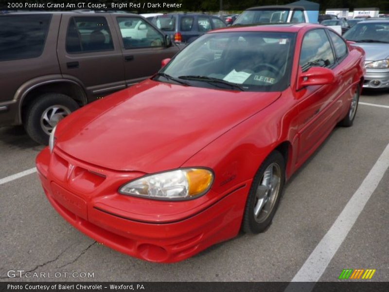Bright Red / Dark Pewter 2000 Pontiac Grand Am GT Coupe