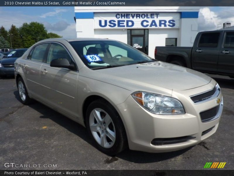 Gold Mist Metallic / Cocoa/Cashmere 2010 Chevrolet Malibu LS Sedan