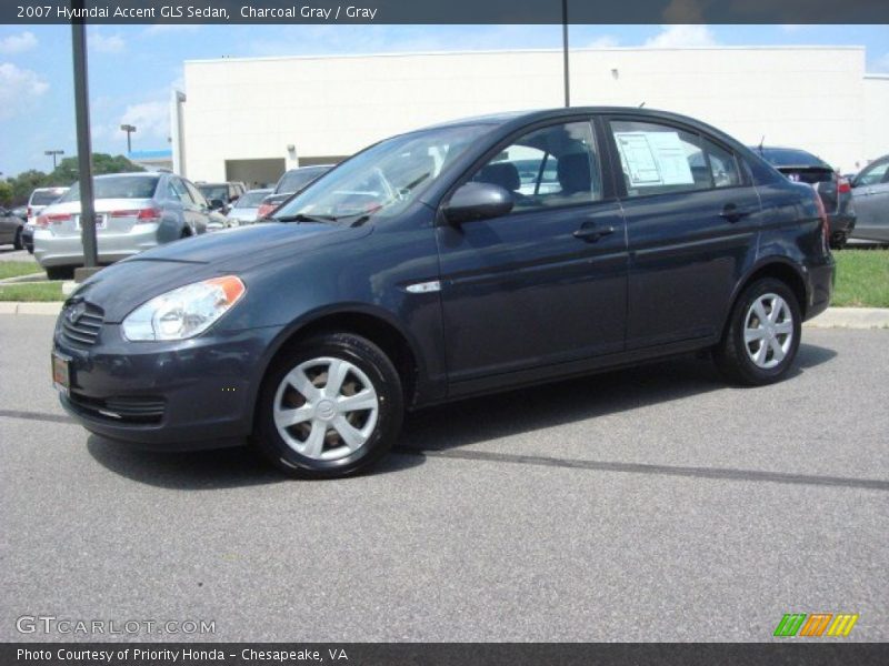 Charcoal Gray / Gray 2007 Hyundai Accent GLS Sedan