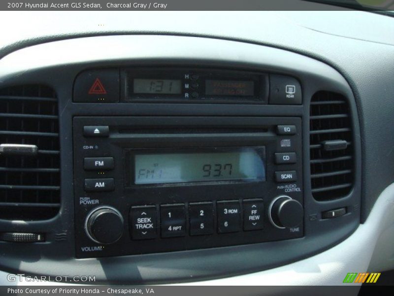 Charcoal Gray / Gray 2007 Hyundai Accent GLS Sedan
