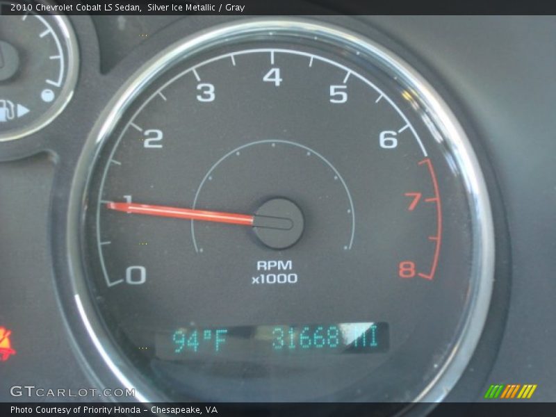 Silver Ice Metallic / Gray 2010 Chevrolet Cobalt LS Sedan