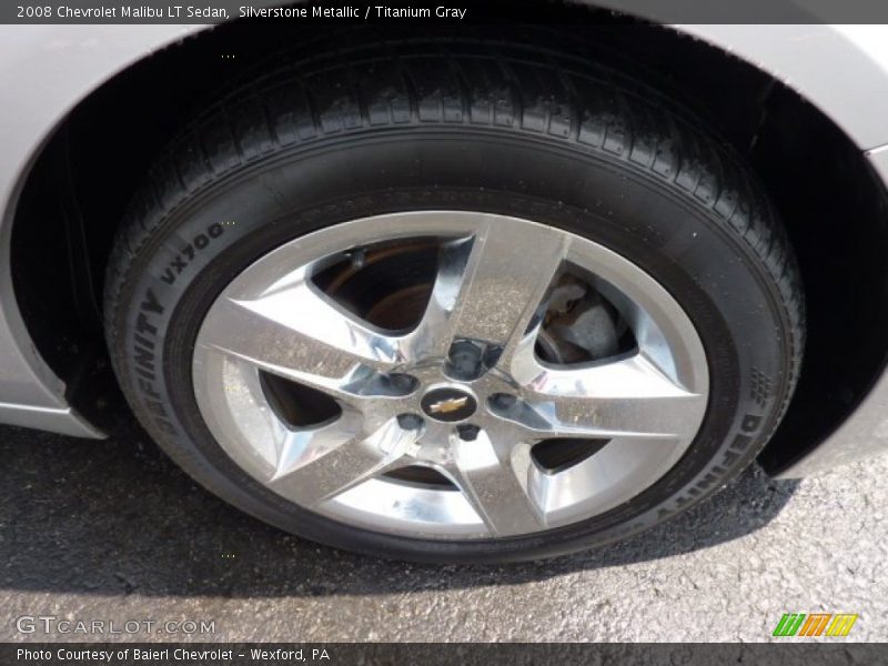 Silverstone Metallic / Titanium Gray 2008 Chevrolet Malibu LT Sedan