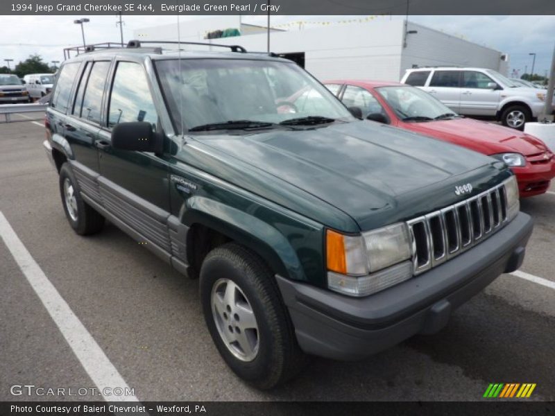 Everglade Green Pearl / Gray 1994 Jeep Grand Cherokee SE 4x4