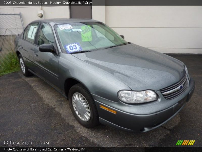 Medium Gray Metallic / Gray 2003 Chevrolet Malibu Sedan