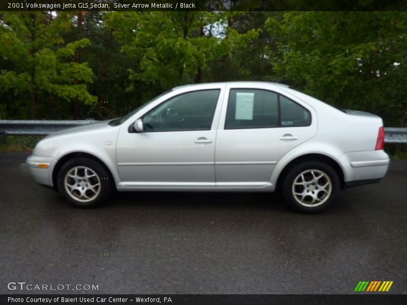 Silver Arrow Metallic / Black 2001 Volkswagen Jetta GLS Sedan