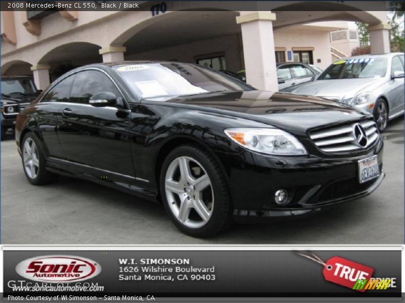 Black / Black 2008 Mercedes-Benz CL 550