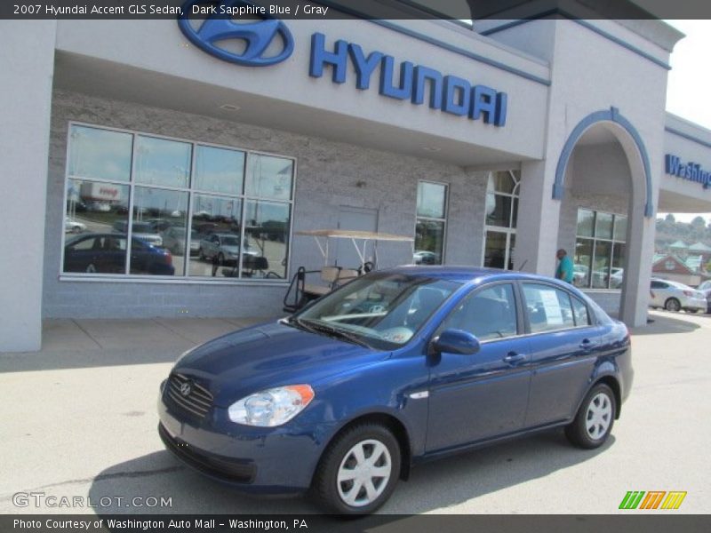Dark Sapphire Blue / Gray 2007 Hyundai Accent GLS Sedan