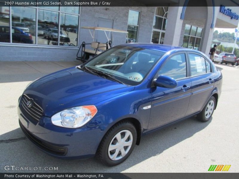 Dark Sapphire Blue / Gray 2007 Hyundai Accent GLS Sedan