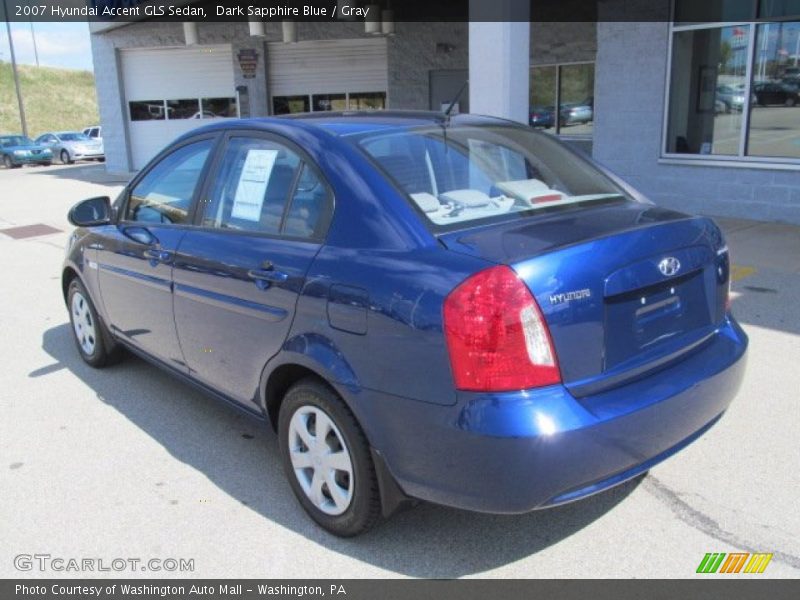 Dark Sapphire Blue / Gray 2007 Hyundai Accent GLS Sedan