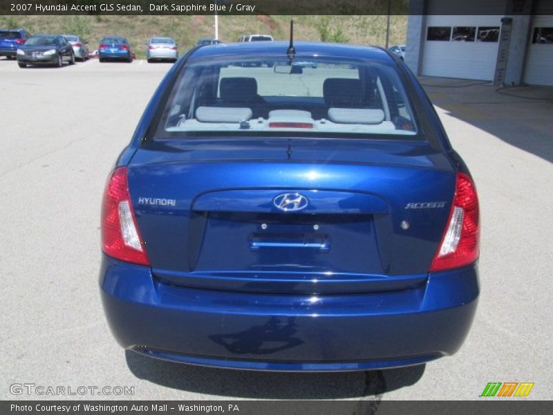 Dark Sapphire Blue / Gray 2007 Hyundai Accent GLS Sedan