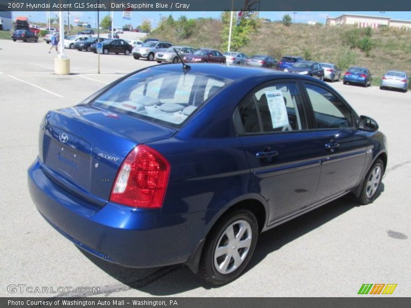 Dark Sapphire Blue / Gray 2007 Hyundai Accent GLS Sedan