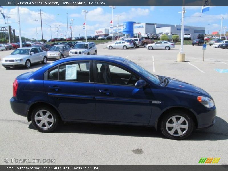 Dark Sapphire Blue / Gray 2007 Hyundai Accent GLS Sedan