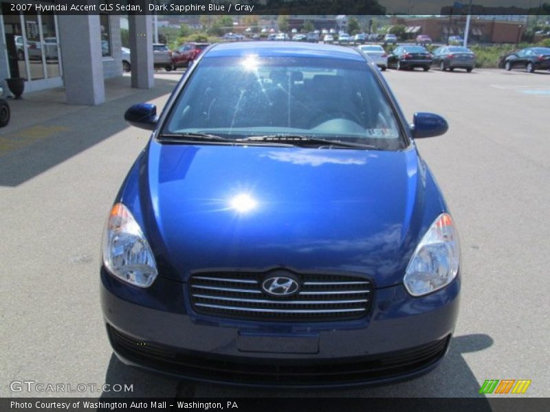 Dark Sapphire Blue / Gray 2007 Hyundai Accent GLS Sedan