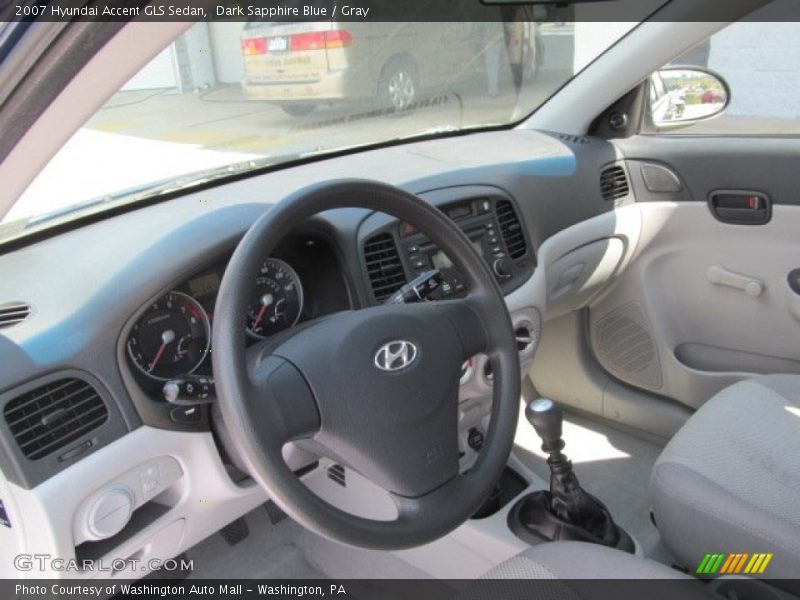 Dark Sapphire Blue / Gray 2007 Hyundai Accent GLS Sedan