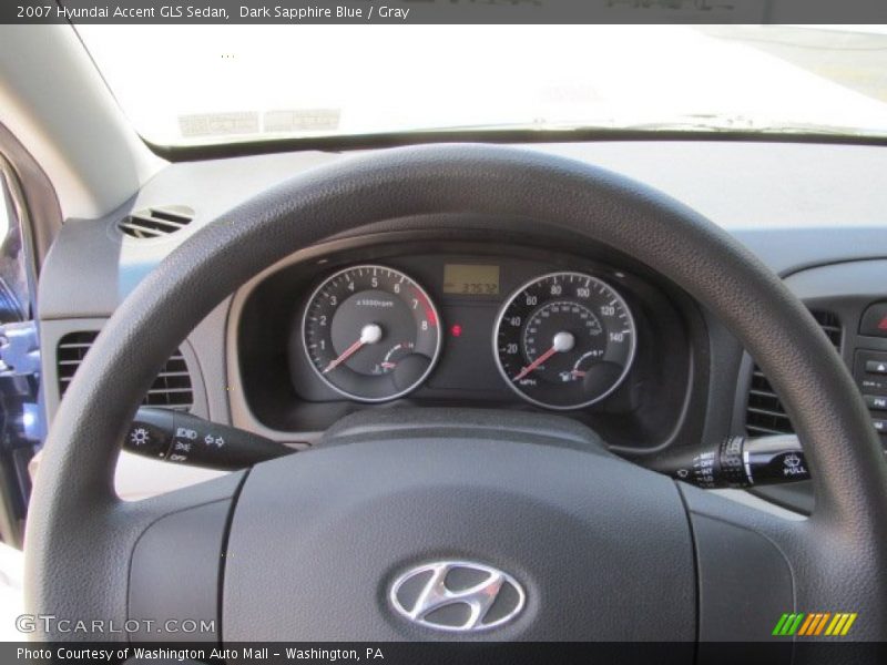Dark Sapphire Blue / Gray 2007 Hyundai Accent GLS Sedan