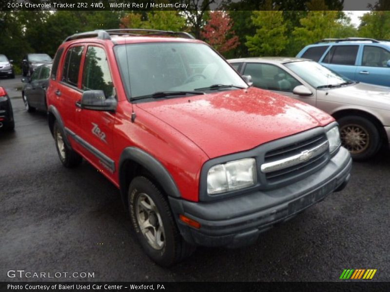 Wildfire Red / Medium Gray 2004 Chevrolet Tracker ZR2 4WD